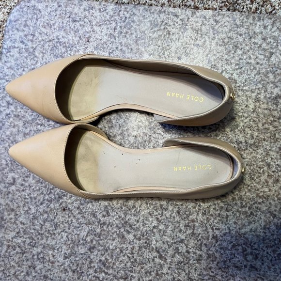 Cole Haan Cream Colored Flats with Pointed Toe - Picture 3 of 3